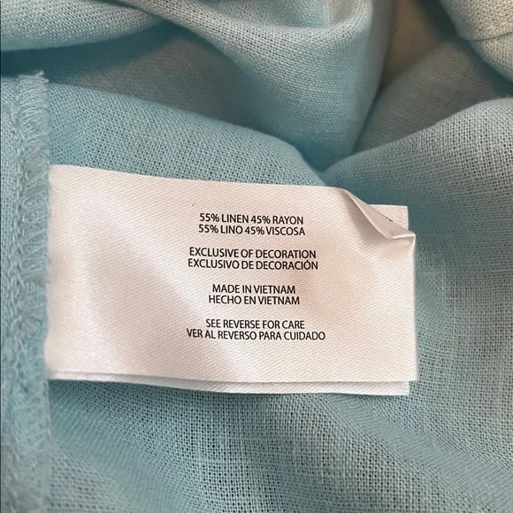 NWT Orvis Linen-Blend Top Button Front Blouse - Picture 8 of 8